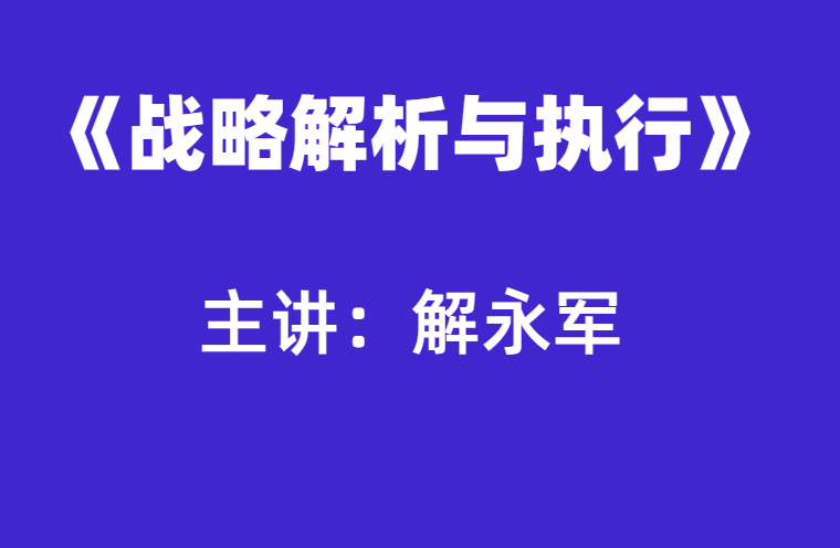 解永军：战略解析与执行工作