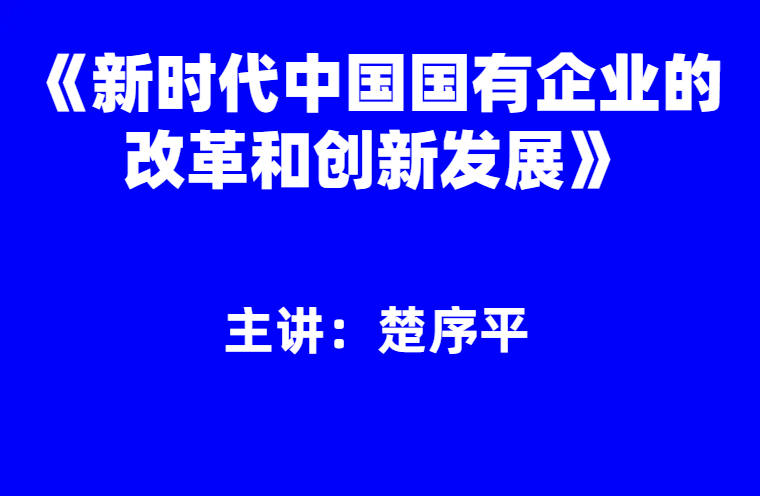 楚序平：《新时代中国国有企业的改革和创新发展》