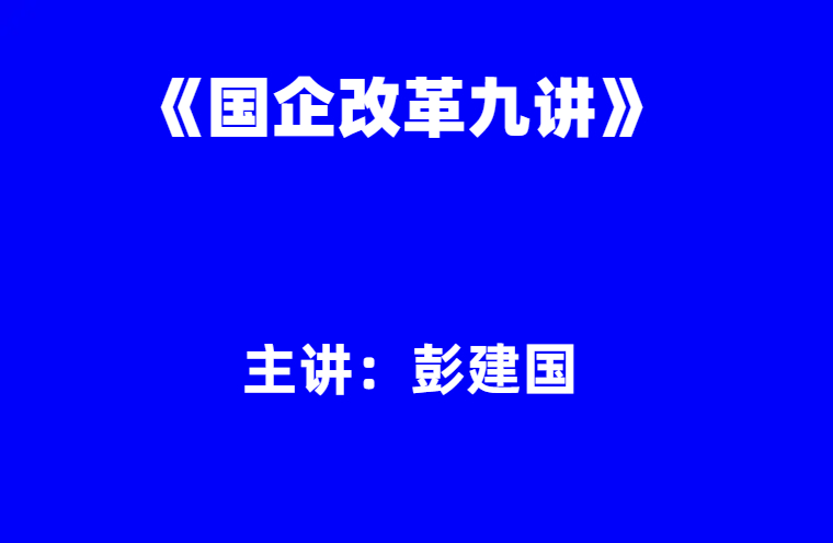 彭建国：《国企改革九讲》