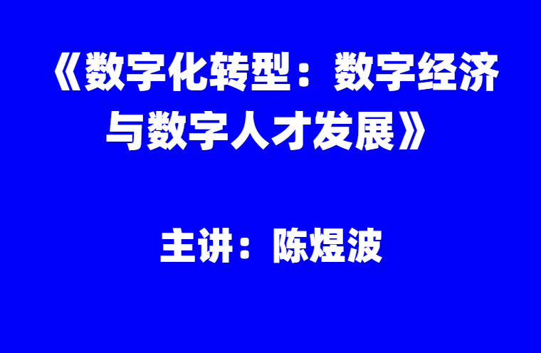 陈煜波：《数字化转型：中国数字经济与数字人才发展》